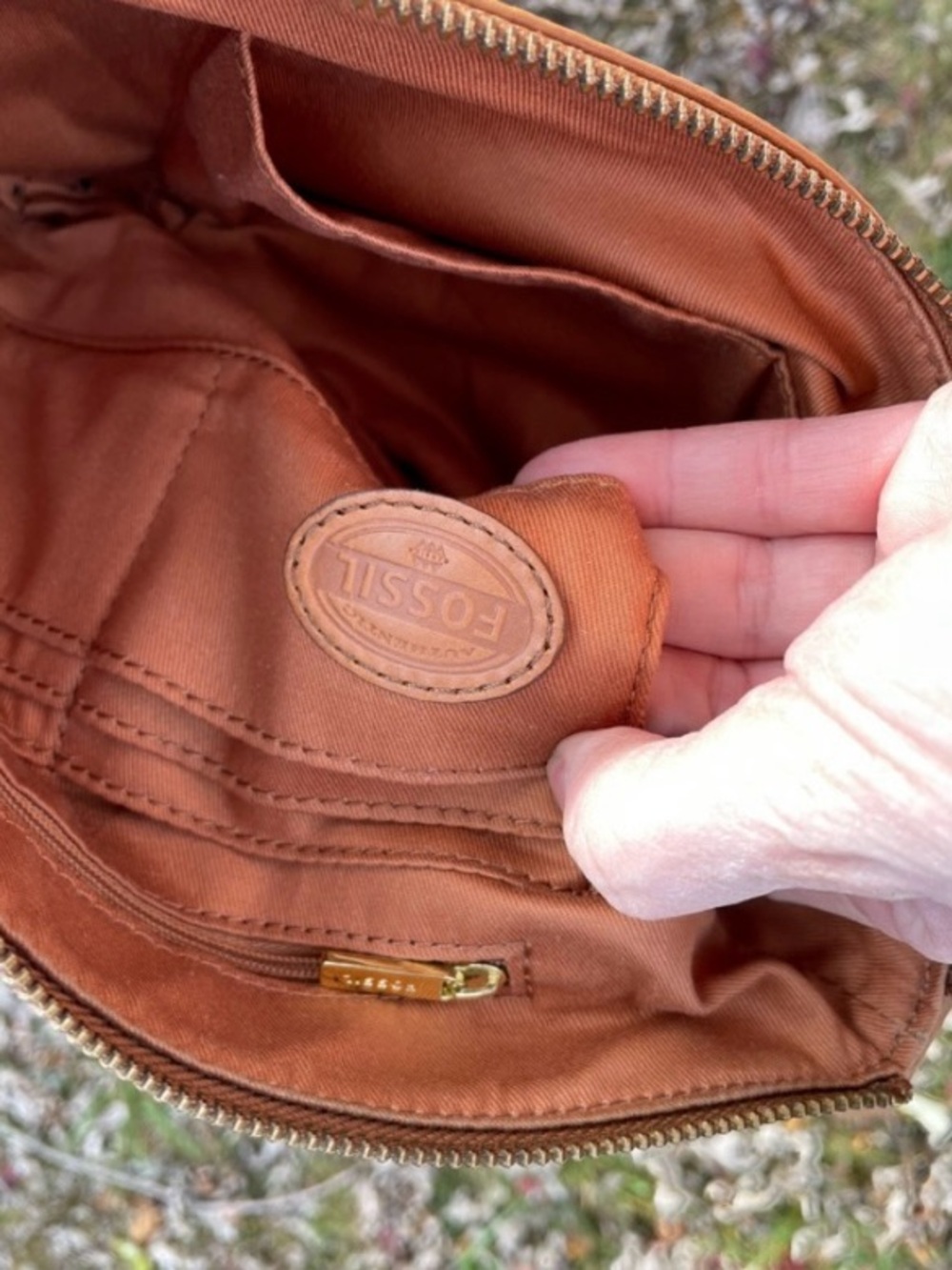 Fossil's Cognac Brown Crossbody - Picture 9 of 10